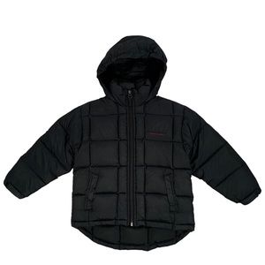Vintage Polo Sport Ralph Lauren Boys Black Down Puffer Jacket Size 4